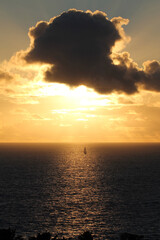 sunset over the sea