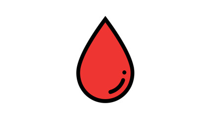 Obraz premium Simple Red Blood Drop Icon, Medical Symbol, Healthcare Graphic
