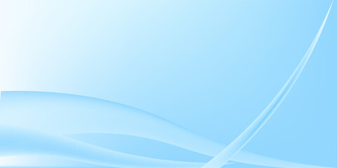 Abstract white wavy glowing lines on a blue background. Futuristic digital high-technology pattern for banner simple