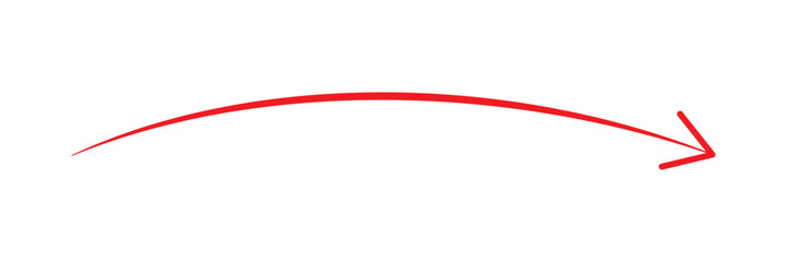 stroke outline red arrow direction symbol vector illustration. eps 10.