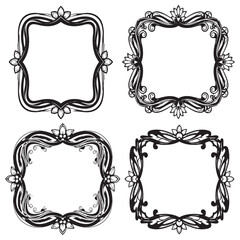 Playful Decorative Vector Floral Border Packs
