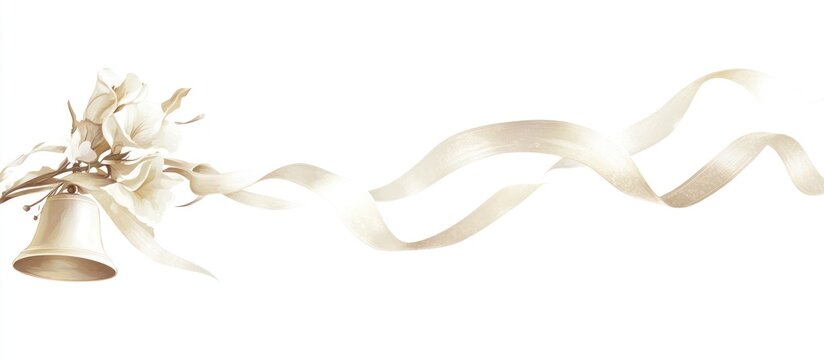 Elegant floral and bell composition for announcements or decorative purposes - Powered by Adobe