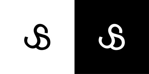 sb letter logo. minimalis letter logo. ss logo