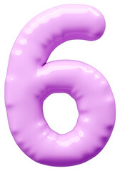 3D画像_風船_6_紫