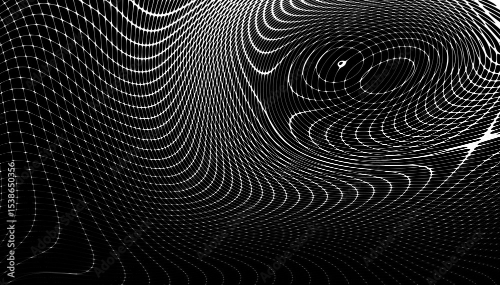 Aufkleber Modern abstract overlay transparent background texture with layers of black and gray transparent material in grunge lines in random geometric