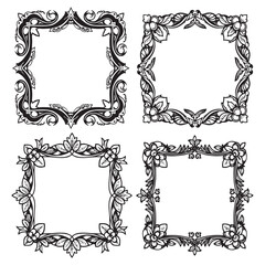 Serene Decorative Vector Floral Border Packs
