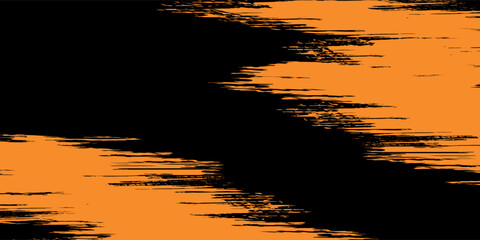 orange black brush Car sticker wrap pattern banner abstract sporty lines black orange color combination grunge brush modern pattern racing motorsport vector design.