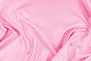 Smooth elegant pink silk can use as background.