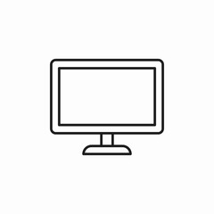 computer monitor icon sign vector