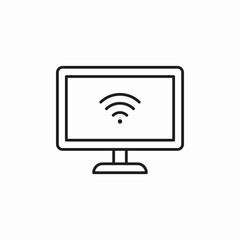 computer wifi icon sign vector
