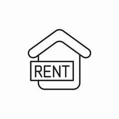 house rent real estate icon sign vector