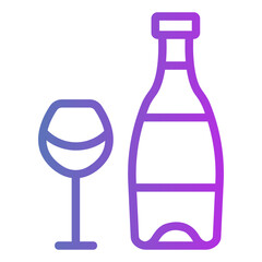wine bottle Gradient icon