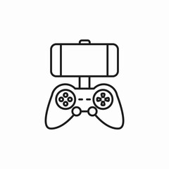 phone video game controller icon sign vector