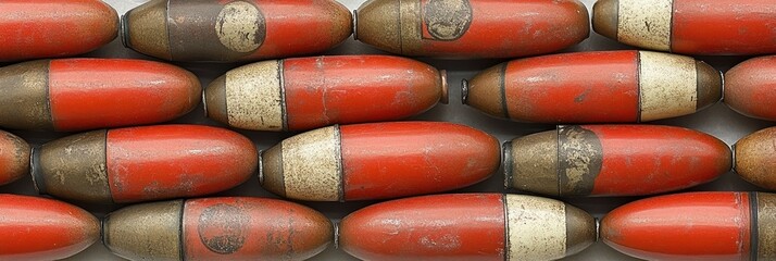 Vintage Red and White Fishing Floats Background