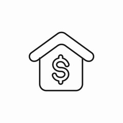 real estate price icon sign vector