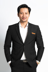 Portrait  handsome man  on white background