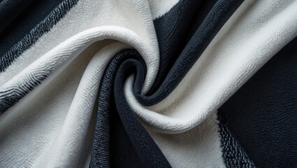 Detailed view of a patterned fleece textile surface