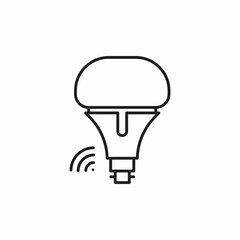 soft light bulb wireless control icon sign vector