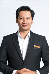 Portrait  handsome man  on white background