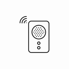 voice control door lock icon sign vector