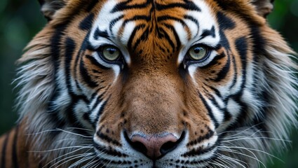 Detailed view of an Indochinese tiger showcasing its beauty and danger in the wild