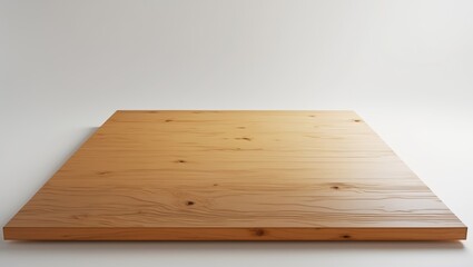 Perspective view of dark brown walnut wooden table showing its edge, with the corner at the foreground used as a product display isolated on background with clipping path.