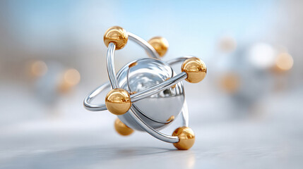 beautiful abstract background with Atomic Structure: A pattern representing the structure of an atom, soft flow