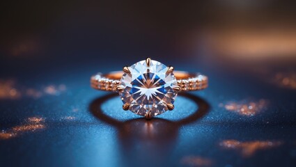 Close-up of a Diamond Ring examined through a Jewelry Loupe.