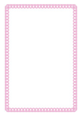 Romantic Heart Border Frame Illustration  for diplomas, certificates, mementos and gifts