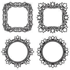 Joyful Decorative Vector Floral Border Packs
