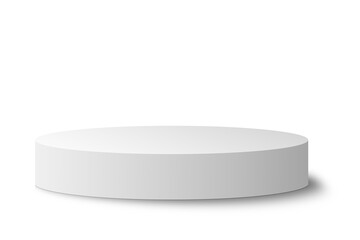 Podium on a transparent background. Platform for product presentation. Pedestal mockup for cosmetics advertising.
