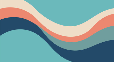 Colorful Abstract Layered Waves