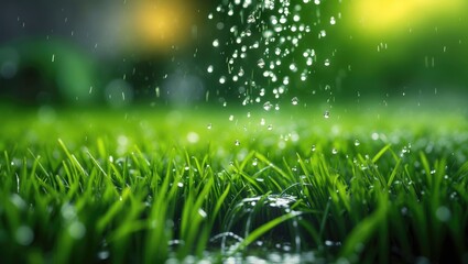 Farmers watering green dill in an open-air garden. The concept of organic home gardening and cultivation of green herbs. Locally grown produce.