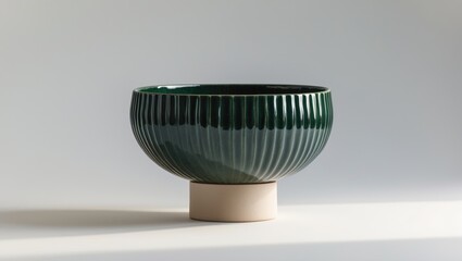 Discover the beauty of this handcrafted green ceramic pot ideal for elevating your home decor.