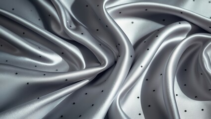 Fabric with a metallic sheen in small polka dots. black. Occasionally, adding a fabric like our silk is all you need.