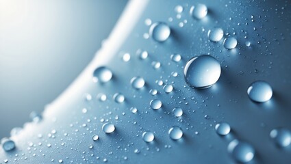 Close-up of drops of water macro on white background