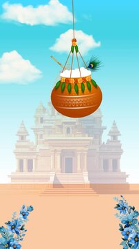 Shri Krishna Janmashtmi  Lord Krishna Festival Greeting 