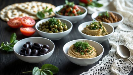 Emphasize light summer salads featuring chickpeas, tomato, cucumber, and mint for a fresh and healthy meal.
