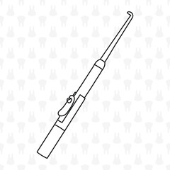 Crown remover, sketch of the outline of the silhouette of a dental instrument for prosthetics