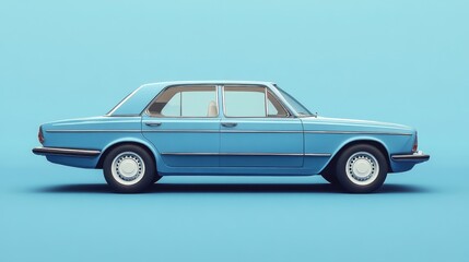 Sleek Economy Car: Urban Blue Auto Perfect for Youthful City Adventures