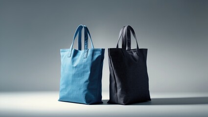 Eco Friendly Cloth bags isolated on white background. Canvas tote bag mockup. Eco Bag mockup. Non woven fabric bags.