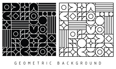 Seamless pattern retro geometric shape vector illustration.