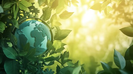 Serene Wetlands Backdrop: Emphasizing Natural Climate Solutions for Environment Protection