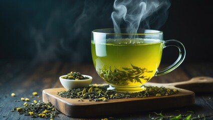 Cumin seed tea, jeera water for weight loss served in a glass mug