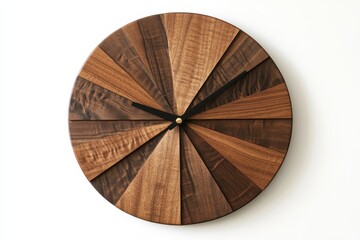 Minimalist Round Timepiece Against a White Canvas: Modern Interior Design Clock Display