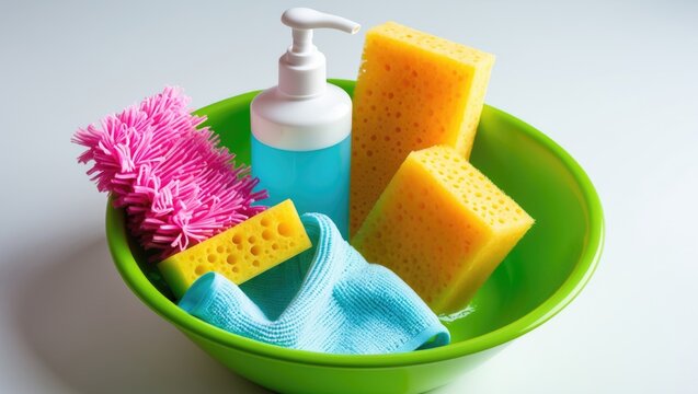 Dish soap holder isolated on a white background.