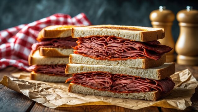 Dilli Kasarli Beef Tongue Sandwich n with flavorful ingredients and unique taste.