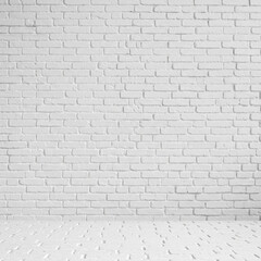 Obraz premium White brick wall background with a clean and simple design