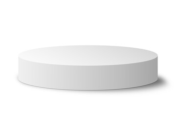Podium on a transparent background. Platform for product presentation. Pedestal mockup for cosmetics advertising.