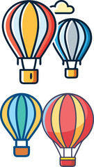 hot air balloon vector illustration